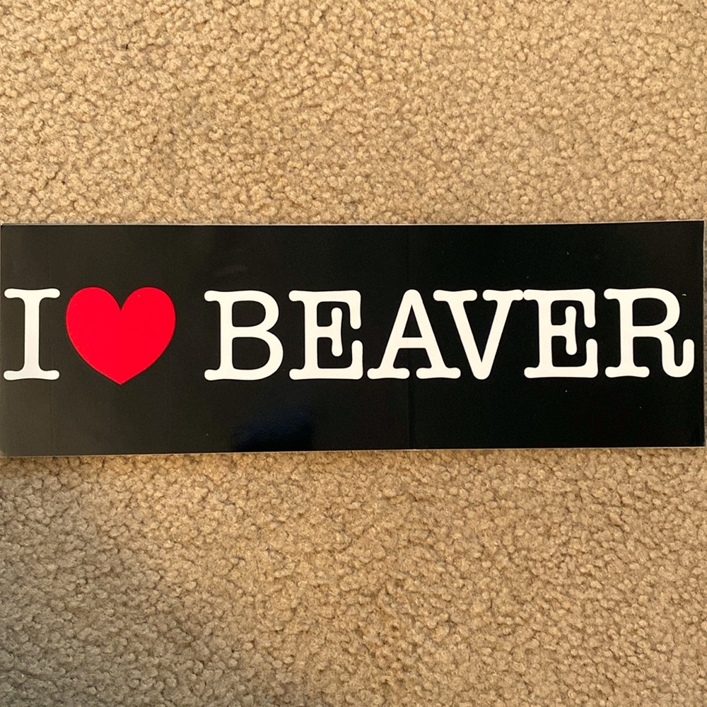 I ❤️ BEAVER BUMPER STICKER